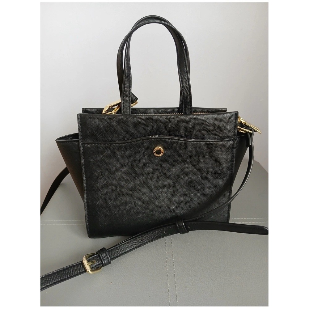 Steve Madden Small Black Leather Crossbody Top handle Bag